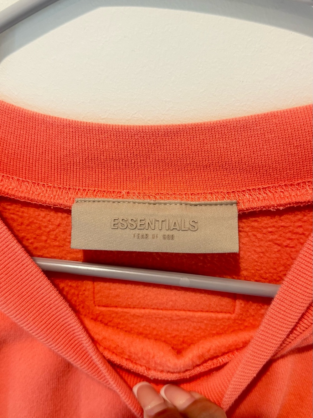 Essentials Coral-Peach Crewneck Sweatshirt - Picture 3 of 5